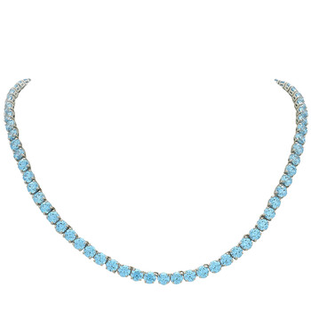 Swarovski Pink Rhodium Plated Round Cut Matrix Tennis