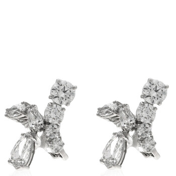 Swarovski Idyllia E Pierced Earrings Ear Studs Rhodium Shiny