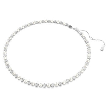 Swarovski Matrix Crystal Pearl Tennis Necklace 5689623
