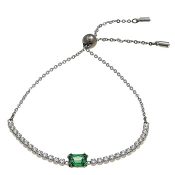 ブレスレット SWAROVSKI Mesmera green rhodium bracelet M 5668360 Swarovski Mesmera Mixed Cuts Green Bracelet, Size Medium