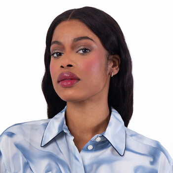 Matrix Pierced Earrings Mini Hoop Matrix Rhodium Shiny White