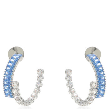 スワロフスキー Swarovski ミレニアフープピアス 5614296 ピンク Swarovski Pink Millenia Rhodium Plated Octagon Cut Hoop