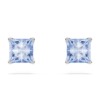 ★SWAROVSKI★Solitaire Stud Earrings クリスタル ピアス Solitaire stud earrings, Round cut, Pink, Rhodium plated