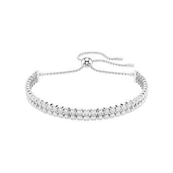 Swarovski Matrix Soft Bracelet 3Mm Rhodium Shiny White