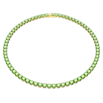 ★SWAROVSKI★ Matrix Tennis Gold Tone Necklace M 5681795 Matrix Tennis necklace, Round cut, White, Gold-tone plated