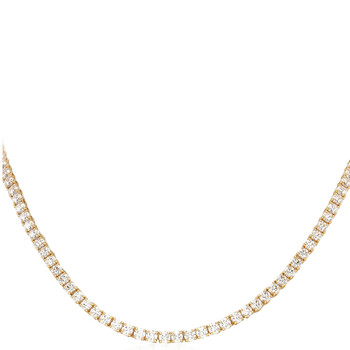 Matrix Tennis Necklace S New Gold Shiny White