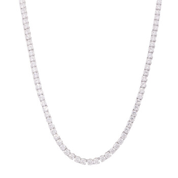 Matrix Tennis Necklace S New Rhodium Shiny White