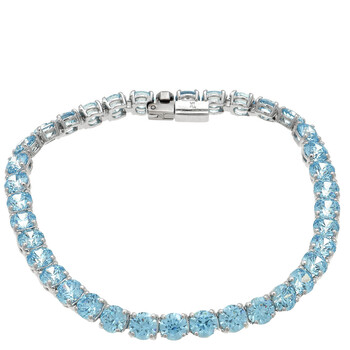 SWAROVSKI スワロフスキー Matrix Tennis ブレスレット 5648928 Matrix Tennis bracelet, Round cut, Blue, Rhodium plated