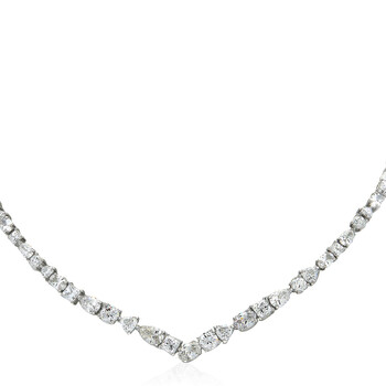 Mesmera Necklace Rhodium Shiny Crystal 5665242