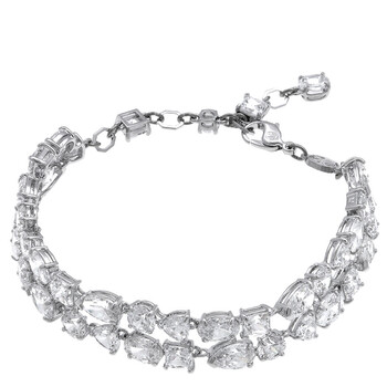 Swarovski Idyllia Mixed Cuts Snowflake Bracelet, Size Medium