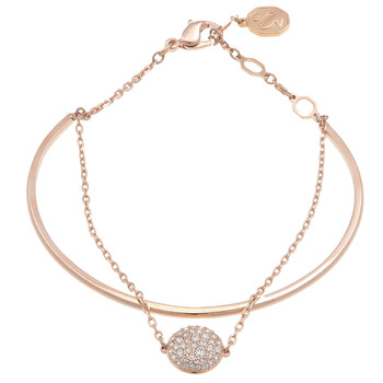 Swarovski Twist Bracelet White Rose Gold Tone Plated 5620552