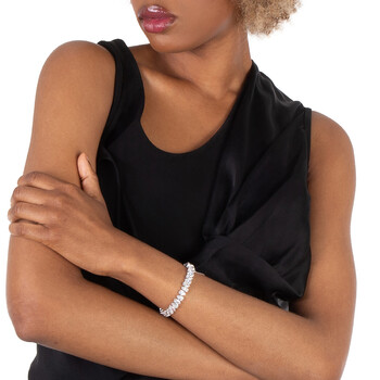 Millenia White Rhodium Plated Pear Cut Millenia Bracelet