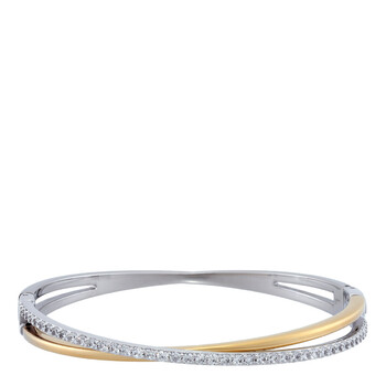 Swarovski Twist Bracelet White Rose Gold Tone Plated 5620552