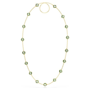 Octagon Cut Gold-Tone Plated Chroma Strandage Necklace
