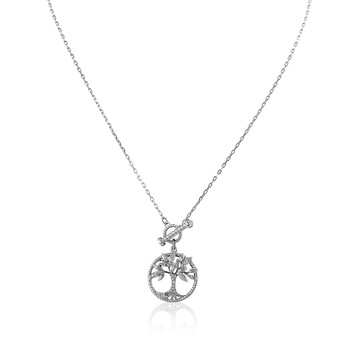 Swarovski Rhodium Plated Symbolic Tree Of Life Necklace 5521463 ...