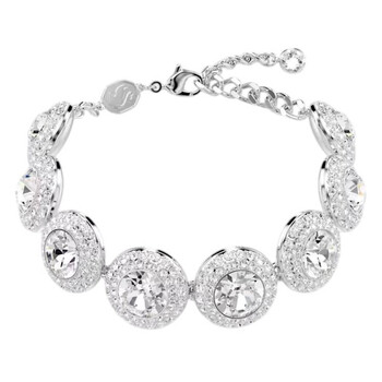 SWAROVSKI｜ (Constella Bangle - Size M (5641680)) Constella bangle, Round cut, White, Rhodium plated | Swarovski