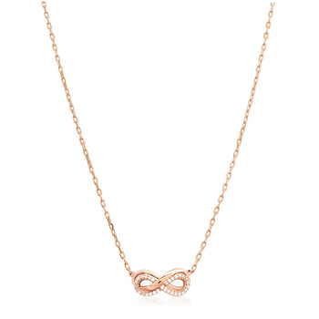 Swarovski Rhodium Plated Hyperbola Infinity Necklace 5687265