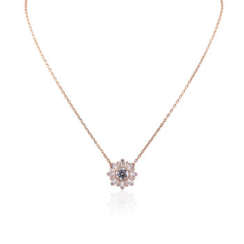 Swarovski Rose-gold Tone Plated White Sunshine Pendant