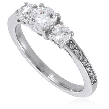 Swarovski ツイストTwist　リング55 Twist ring, Round cut, White, Rhodium plated | Swarovski