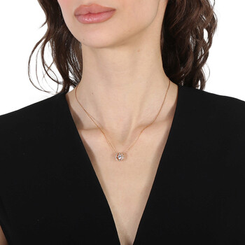 Sparkling Dance Round Necklace in Rose Gold