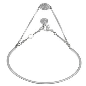 SWAROVSKI｜ (Constella Bangle - Size M (5641680)) Constella bangle, Round cut, White, Rhodium plated | Swarovski