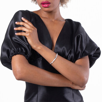 Twist Soft Bangle Rhodium Shiny White