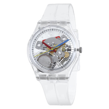 Swatch C-White Quartz Skeleton Dial Men's Watch SB03W100