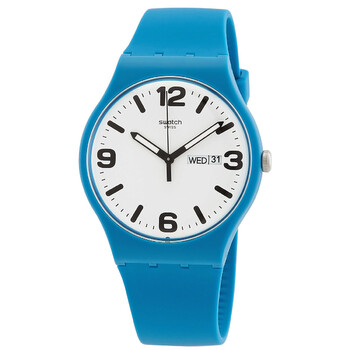 Swatch Skinsnow White Silicone Skin Unisex Watch SVUW101