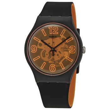 NWT Swatch White Side Quartz Black Skeleton Dial Men\'s Watch Swatch White Side Quartz Black Skeleton Dial Men main image 2