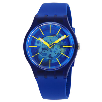 Swatch Quartz Blue Dial Blue Silicone Watch SO27N100  display picture 3