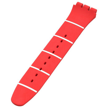 Silicone Red & White Watch Band 6H ACM0007H6