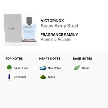 Swiss Army Men's Steel EDT Spray 3.4 oz (Tester) Fragrances 0000020062501