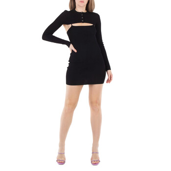 casual short sleeve mini dress Zip Collar Short Sleeve Casual Mini Dress Black / XS