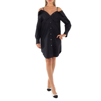 T By Alexander Wang Off-Shoulder Shirt Dress, Size 6
