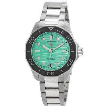 Aquaracer Automatic Diamond Green Dial Ladies Watch WBP231K.BA0618
