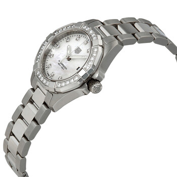 Aquaracer Diamond White Mother of Pearl Dial Ladies Watch WBD1415.BA0741