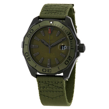 Aquaracer Khaki Matte Dial Automatic Men's Textile Watch WAY208E.FC8222