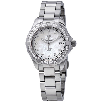 Aquaracer Mother of Pearl Diamond Dial Ladies Watch WBD131C.BA0748