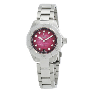 Aquaracer Professional 200 Automatic Diamond Red Dial Ladies Watch WBP2414.BA0622