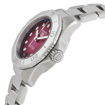Aquaracer Professional 200 Automatic Diamond Red Dial Ladies Watch WBP2414.BA0622