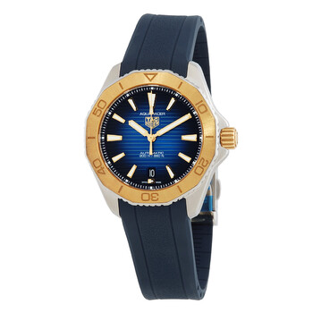 Tag Heuer Aquaracer Blue Dial Blue Rubber Strap Watch for Men - WAY111C.FT6155