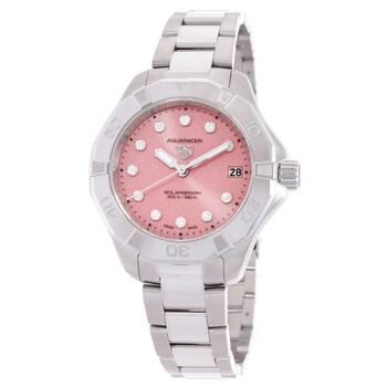 Aquaracer Quartz Diamond Pink Dial Ladies Watch WBP1318.BA0005