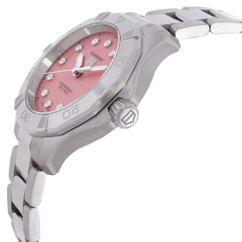 Aquaracer Quartz Diamond Pink Dial Ladies Watch WBP1318.BA0005