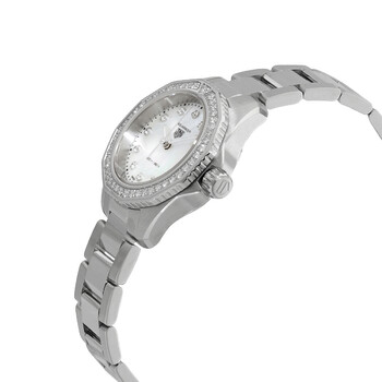 Aquaracer Quartz Diamond White Mother of Pearl Dial Ladies Watch WBP1417.BA0622