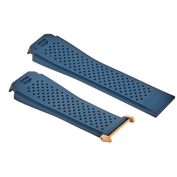 Blue Perforated Rubber Smart Watch Strap 1FT6077V