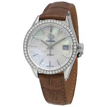 Carrera Automatic Diamond White Mother of Pearl Dial Ladies Watch WBK2316.FC8258