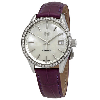 Carrera Quartz Diamond White Mother of Pearl Dial Ladies Watch WBK1316.FC8261