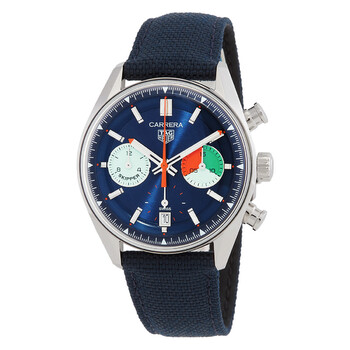Carrera Skipper 39mm Chronograph Automatic Blue Dial Men's Watch CBS2213.FN6002