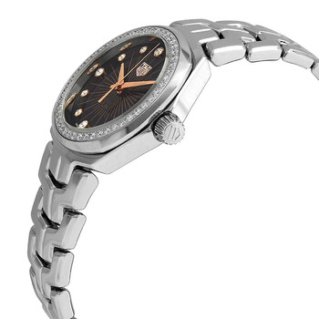 Link Quartz Diamond Black Dial Ladies Watch WBC131G.BA0649