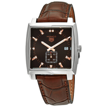 Monaco Brown Diamond Dial Ladies Watch WAW131E.FC6420